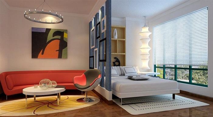 ایده جدا کردن فضای اتاق خواب با پارتیشن